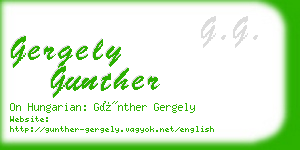 gergely gunther business card